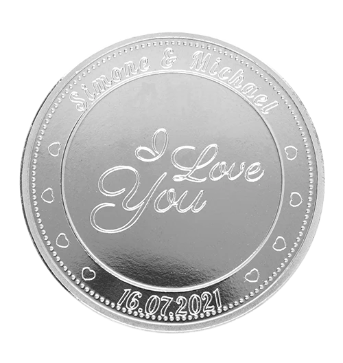 Show real love - Engraving coin