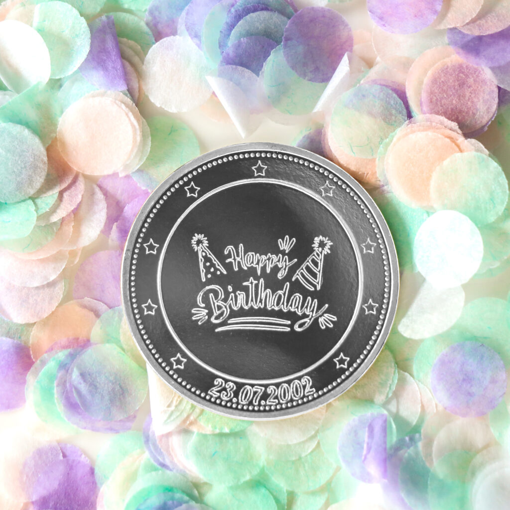 custom silver coin birthday