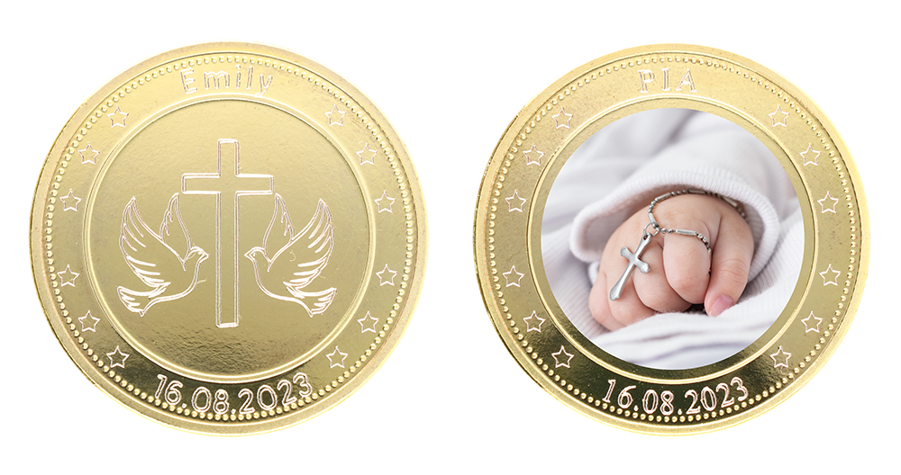 baptism gold coin