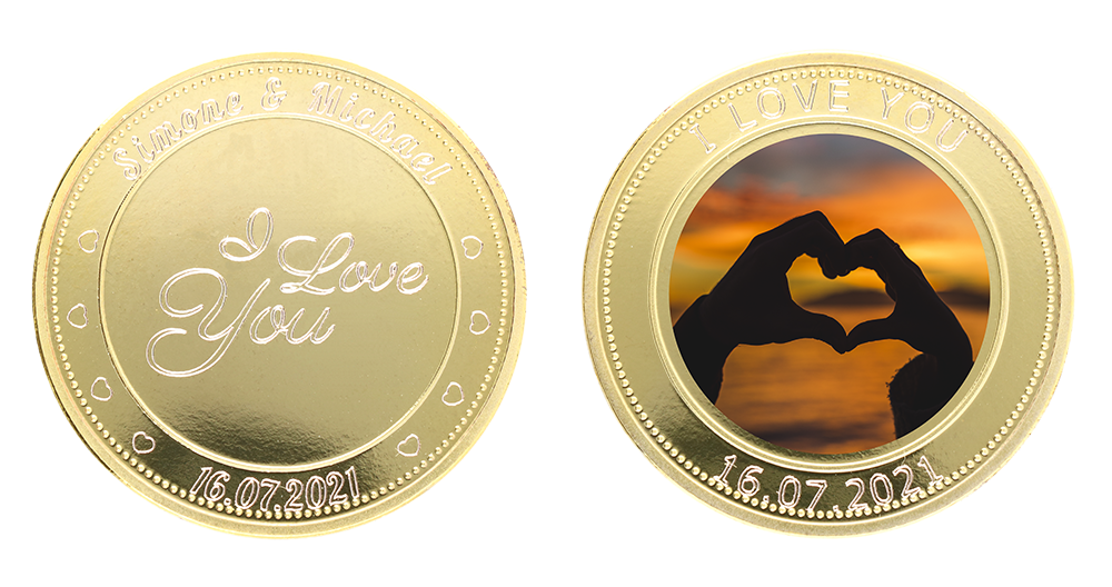 custom gold coin for anniversary
