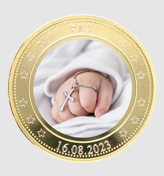 custom gold coins for baptism