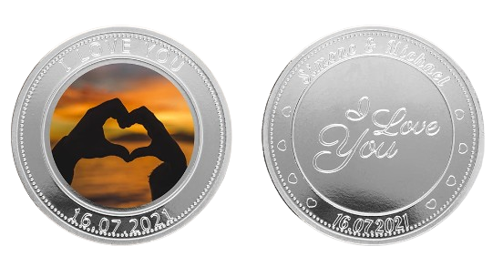 coins with a personalised engraving